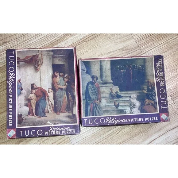 Tuco Religious Jigsaw Picture Puzzles Suffer Little Children & Peter's Denial
