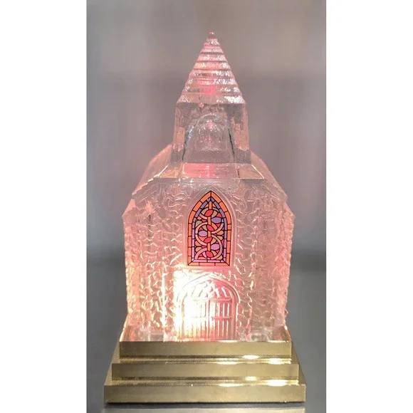 Avon‎ Vintage Silent Night Crystal Light Up Church 3AAA Battery Tested