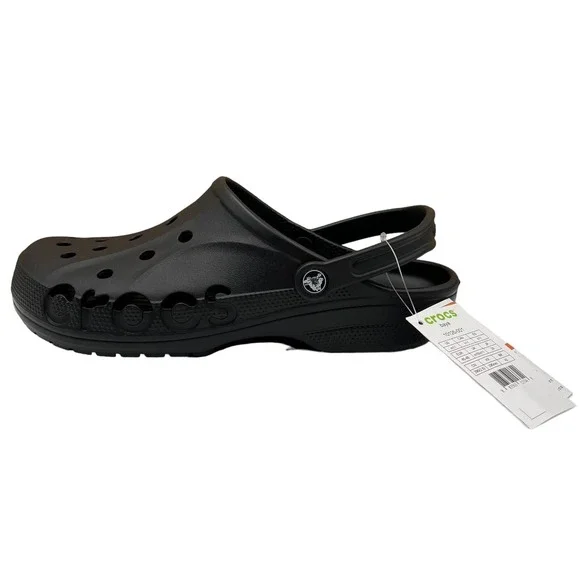 Crocs Baya Mens Slip on Clogs Size 11 Black  Water Friendly Lightweight Comfort