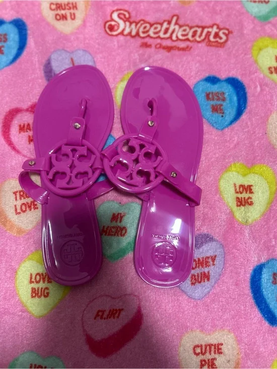 Tory Burch Pink Miller Jelly Sandals