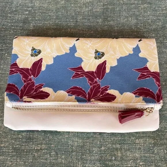 Rachel Pally Foldable Floral Clutch EUC
