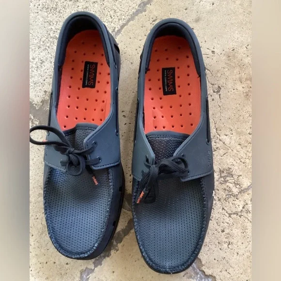 Swims Nordic Loafer Boat Shoes Lace up Size 8 Gray