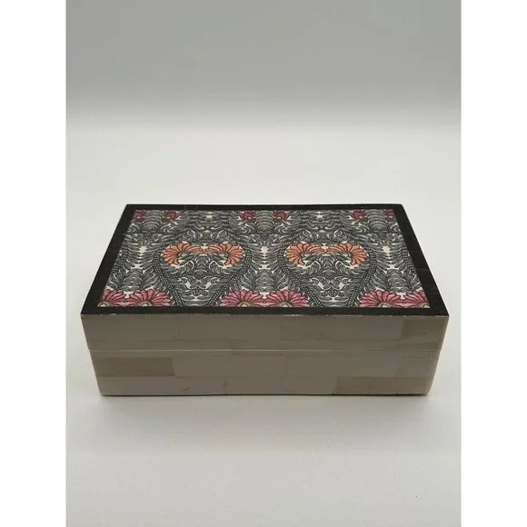 Vintage Decorative Keepsake Box Made in India Patterned Storage for Trinkets