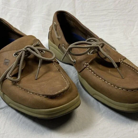 Sperry Top Sider Men’s 13 Medium Intrepid Dark‎ Tan Very Good Condition 0276308
