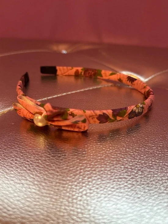 The Children's Place Pink Floral Bow Headband with Pearl