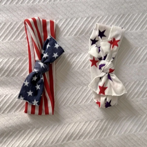 Patriotic Kids Star & Stripe Knot Headbands - Set of 2