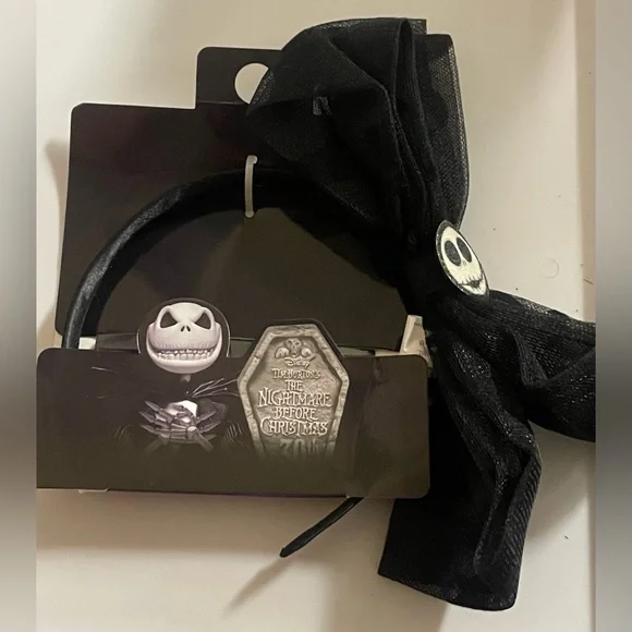 🔴 3/$12‎ The Nightmare Before Christmas Headband with Bow! NEW!