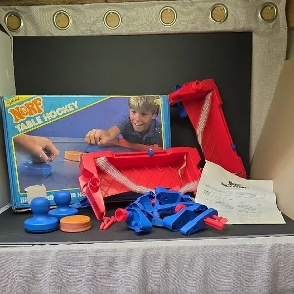Vintage 1987 NERF Table Hockey Game by Parker Brothers  Complete in Original Box