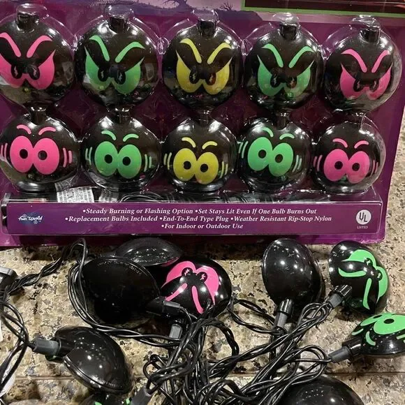 Eerie Eyes Halloween String Lights 2 sets