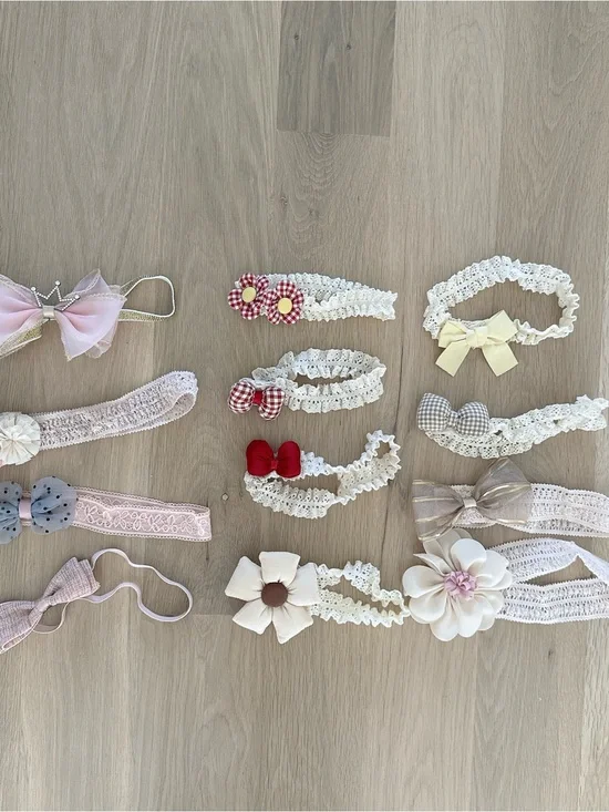 New-like Set of 12 Baby Girl Headbands & Hair Accessories