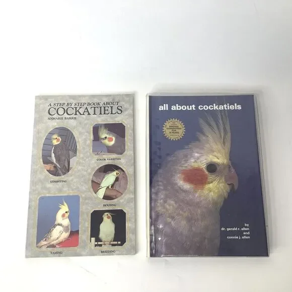 Lot of 2 All about cockatiels and A Step by Step book about‎ Cockatiels A Barrie