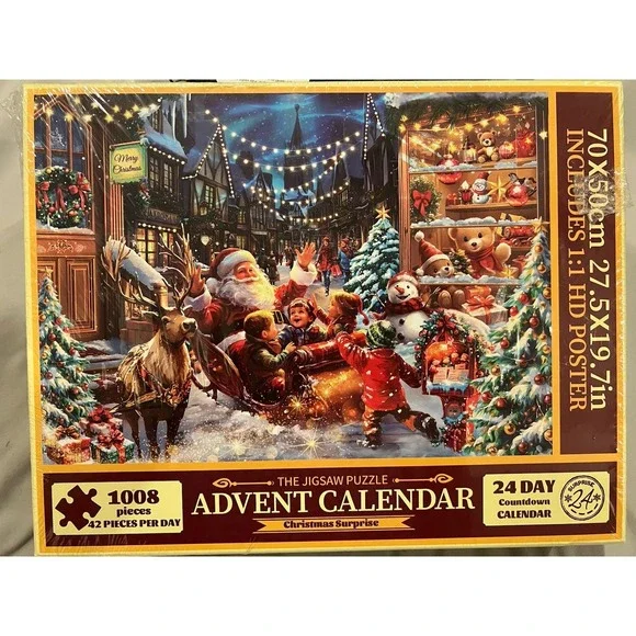 The Jigsaw Puzzle Advent Calendar 1008 Pieces‎  24 Day Countdown