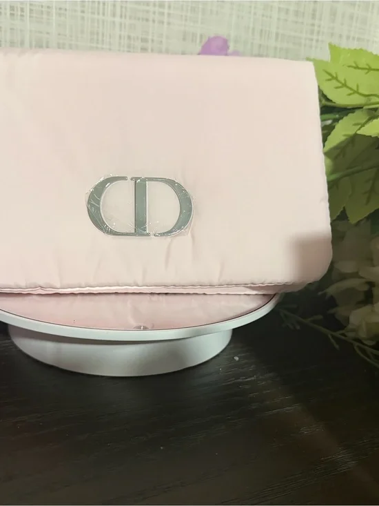 Dior Pale Pink Clutch with Silver CD Emblem