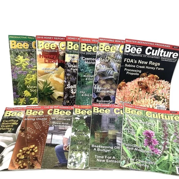 12 Bee Culture Magazines 2016 to 2019 Bees Cannabis Propolis Pollinator Milkweed