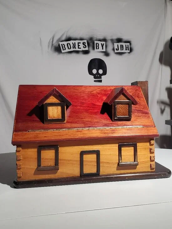 Wood House Jewelry Box - shipping included
