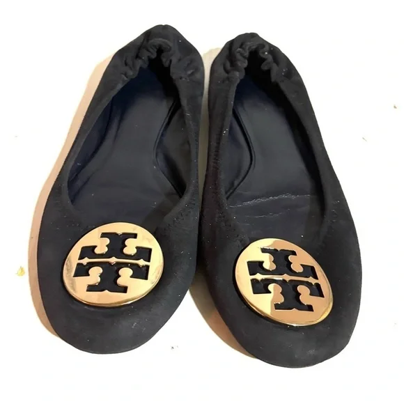 Tory Burch size 7  suede ballet flats round toes