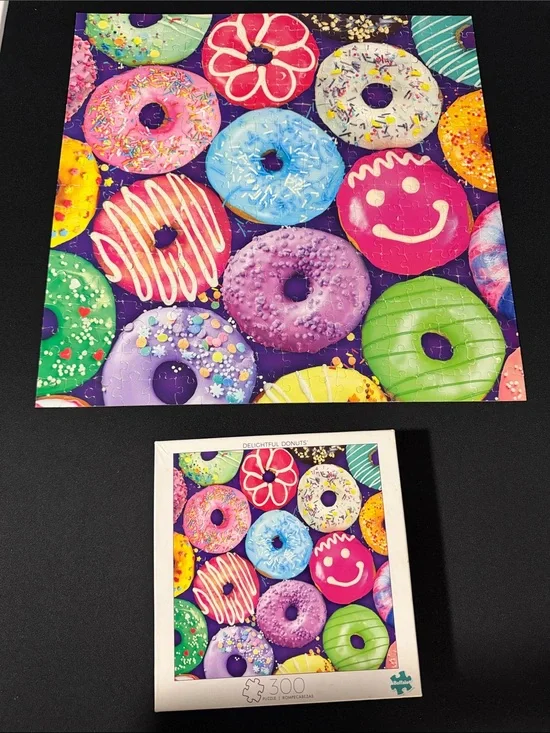 Buffalo David Bitton Bright Multicolor Donut Puzzle