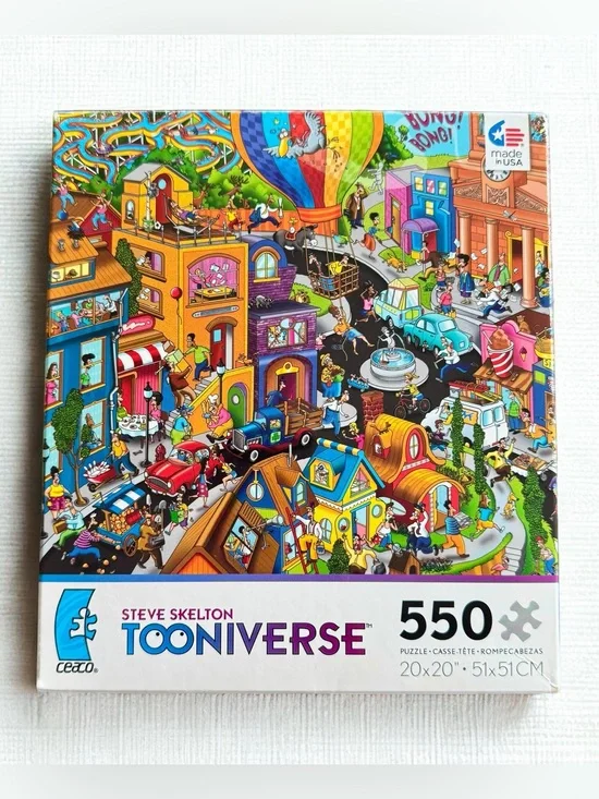 Ceaco Steve Skelton Tooniverse WORLD IN A HURRY 550 pc puzzle 20
