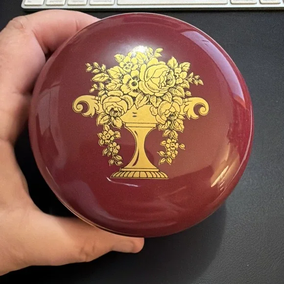 The San Francisco Music Box Company Red And Gold Trinket Box!