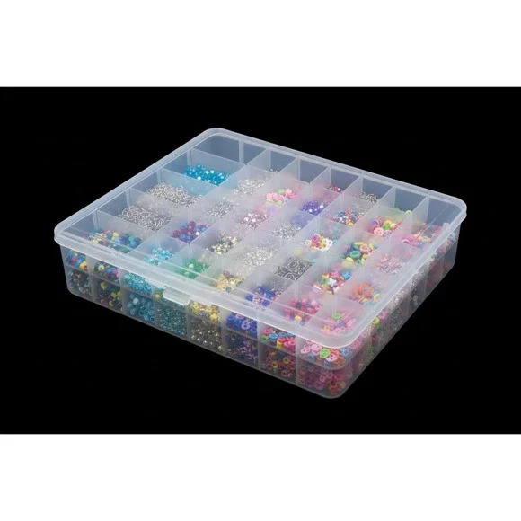 Clear Plastic Stacked Storage‎ Organizer Box 48 Slots