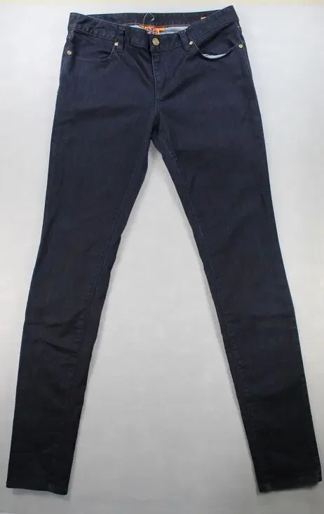 Tory Burch Super Skinny Jean Leggings Women's 31 Dark Wash Gold Hardware