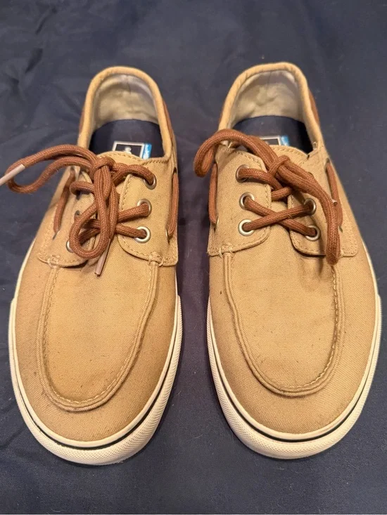 Vans Tan Canvas Boat Shoes