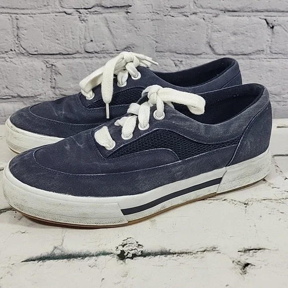 Sperry Top Sider Boat Shoes Womens Sz 9 Navy‎ Blue Platform Chunky Y2K Sneakers