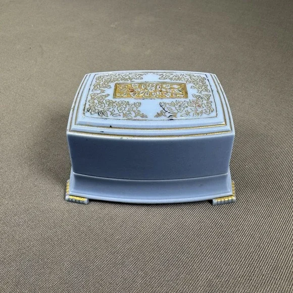 vintage‎ blue celluloid wedding Ring Presentation Box
