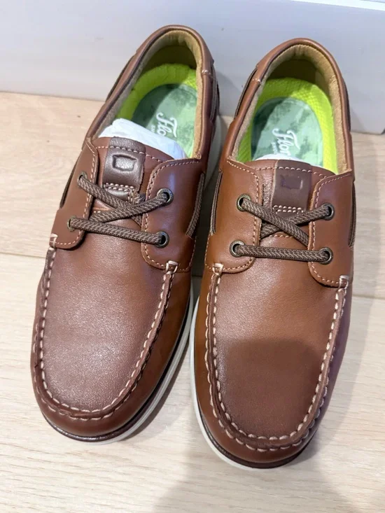 Florsheim Men’s Chestnut Brown Leather Boat Shoes [New W|O Box]