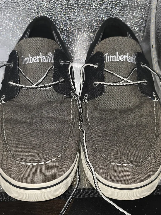 Timberland Newmarket 2 Eye Men's Boat Shoe Size 12 M Grey/Black