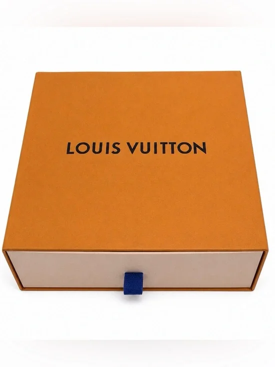 Authentic Louis Vuitton Imperial Saffron Drawer Gift Box Blue Pull Luxury