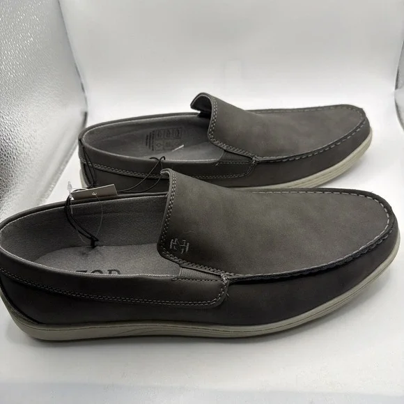 Izod Mens Seapoint Gray Sneaker Slip On Boat Beach Shoe Memory Foam. New Size-12
