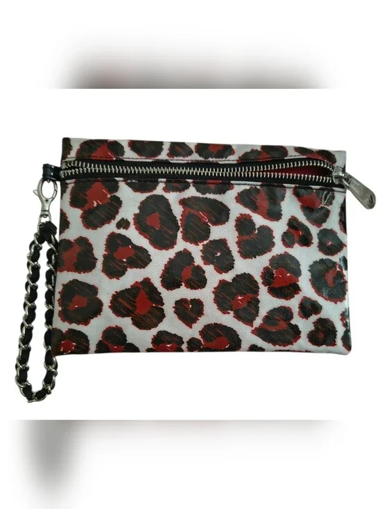 Brighton Coated Leopard Print Wristlet/Clutch