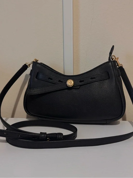 Tory Burch Romy Zip Top Leather Crossbody Bag