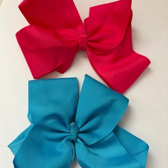 Pink and Blue Hair Bows