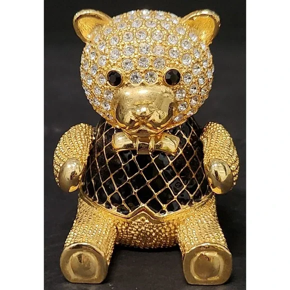 Bear Jeweled‎ Trinket Box Excellent
