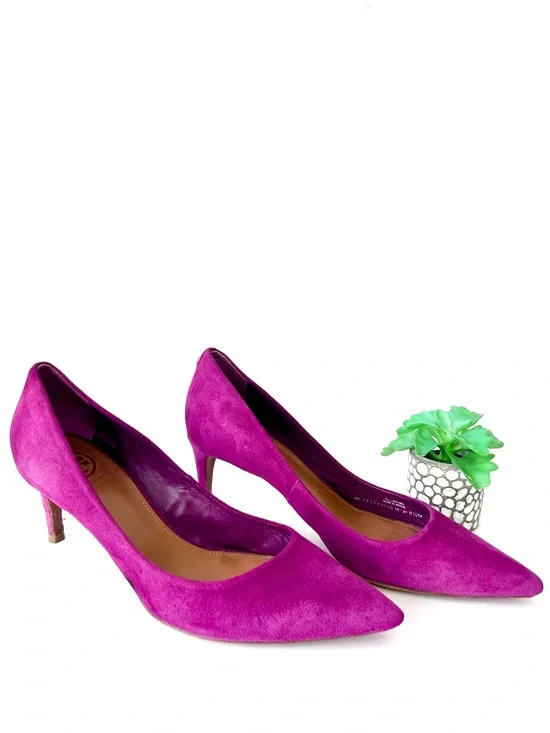 Tory Burch Purple Suede High Heel Pumps Size 8.5