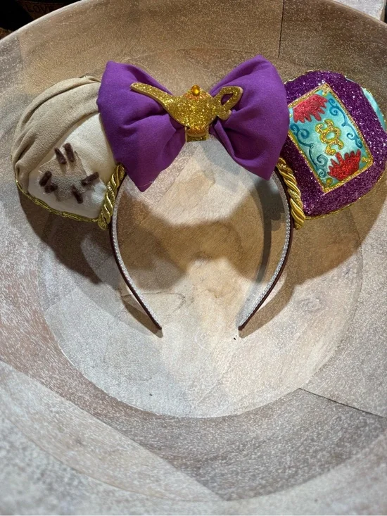 Purple Bow Genie Lamp Ear Headband