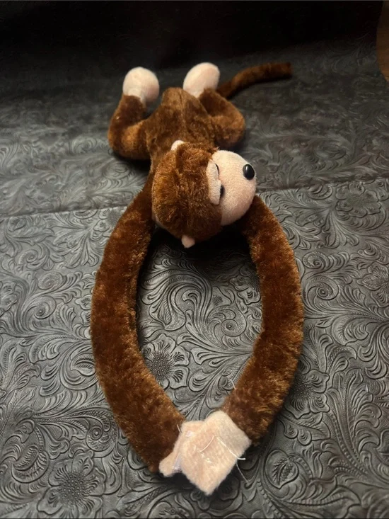 Brown Plush Monkey Neck Hugger