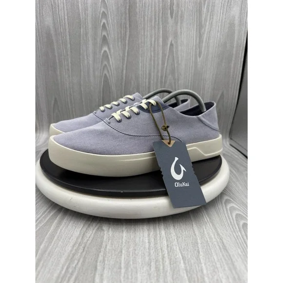 Olukai Tradewind Mens Size 10.5 Navy Purple Casual Canvas Shoes Lightweight NEW