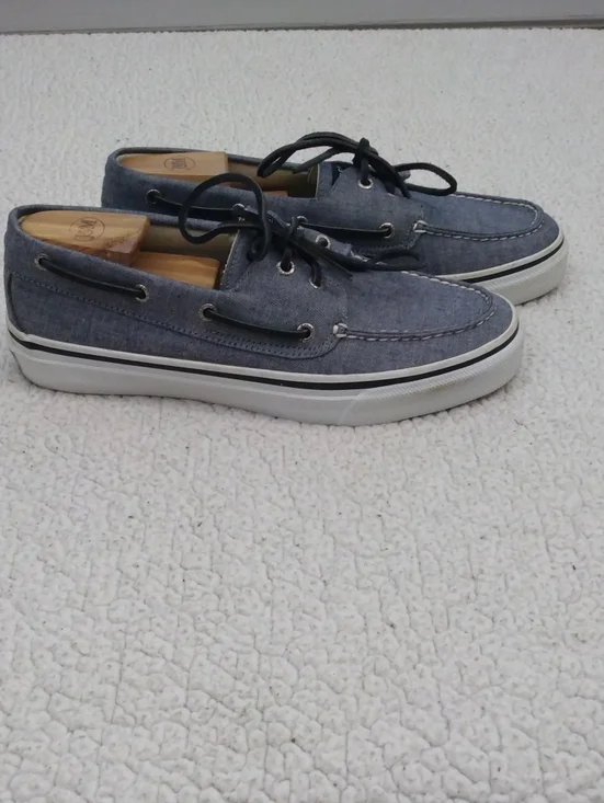 Sperry Steel Blue Bahama 2 Canvas Boat Shoes  10.5M