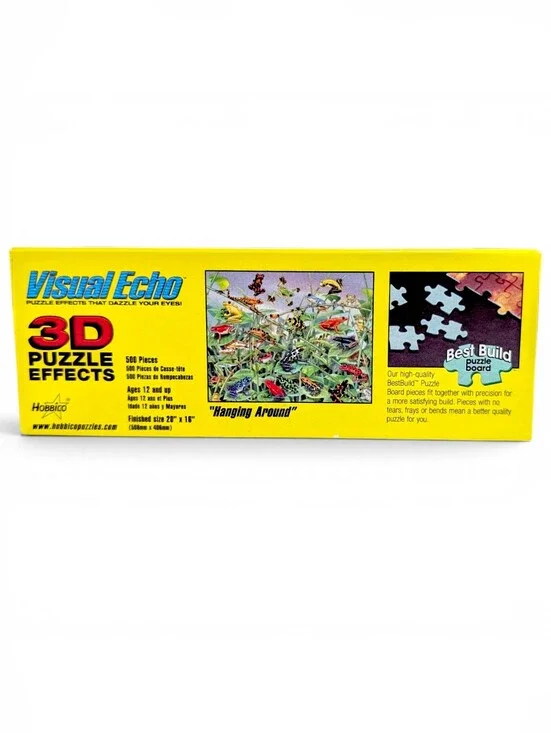 Visual Echo 3D Frog Jigsaw Puzzle 'Hanging Around' 500 Piece Hobbico 20