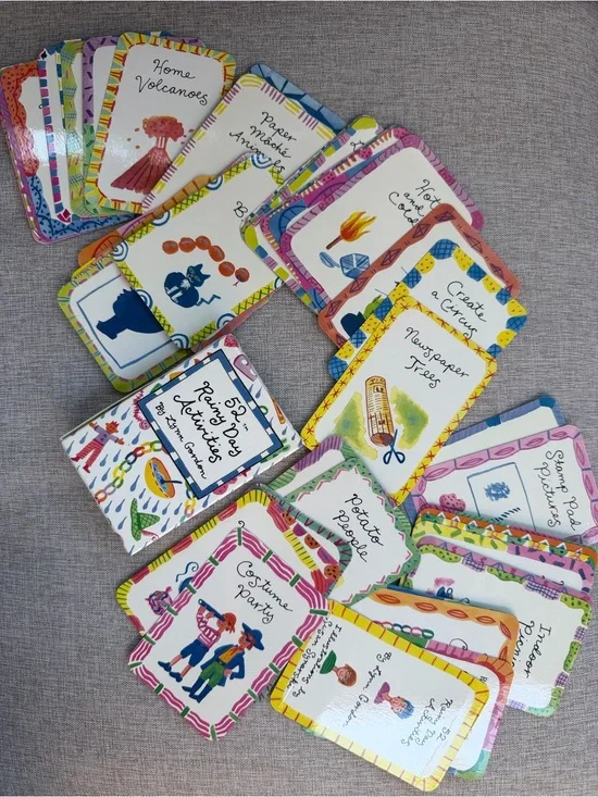 Rainy Day Activities Kid Play Ideas Card Deck by Lynn Gordon