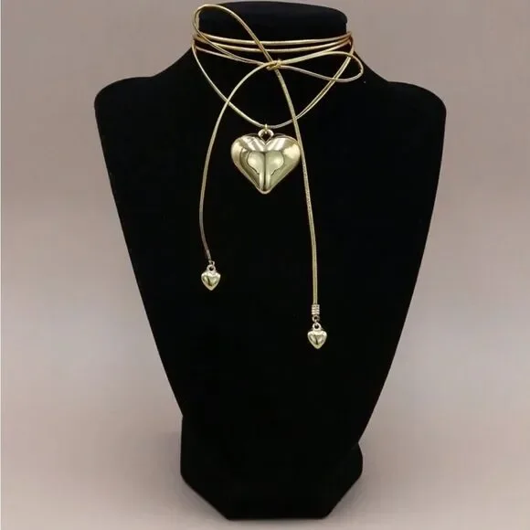 Gold Heart Necklace N1030