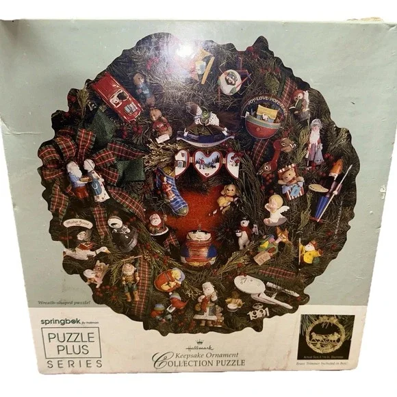 Vintage 90s Hallmark Christmas Wreath Keepsake Ornament Puzzle 500 Pieces Sealed