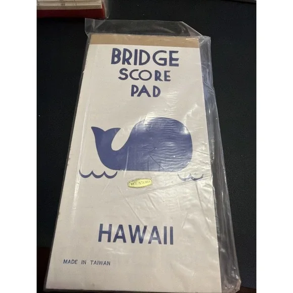Vintage Cape Shore Hawaii Whale Bridge Score Pad Sealed New