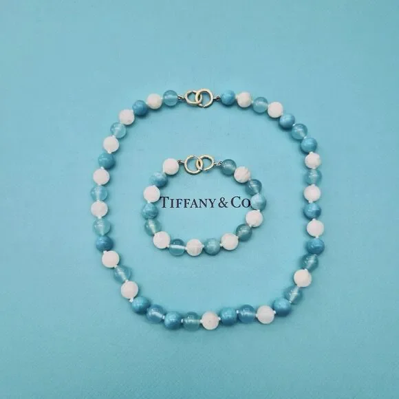 Tiffany & Co. Paloma Picasso Amazonite Moonstone Chalcedony Bracelet Necklace