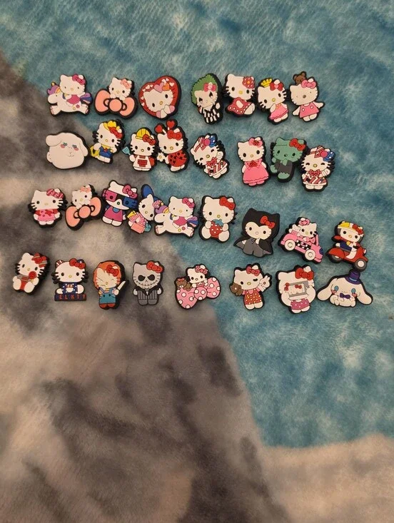 Sanrio Hello Kitty Assorted Charms - Pink, White, Red, Black, Blue