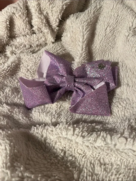JOJO SIWA Sparkling Lavender Glitter Hair Bow for Kids