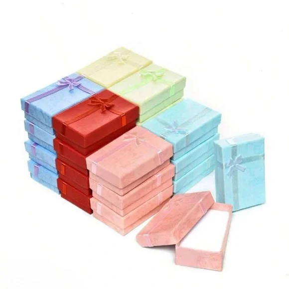 12 Multi-Color Jewelry Gift Boxes - Assorted Colors